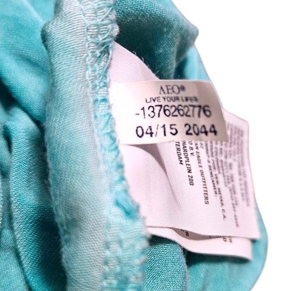 American Eagle Soft & Sexy Button Tank Top S Blue Vintage Wash Flowy Coastal - Picture 9 of 13